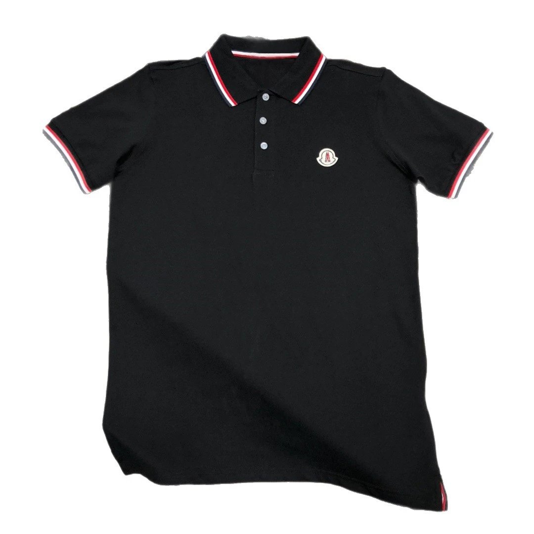 Moncler Polo Shirt Black Classic Collar