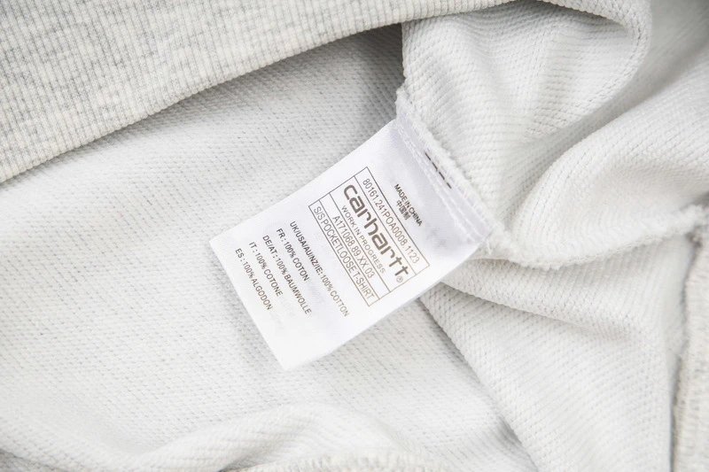 Carhartt WIP Half-Zip Sweatshirt Heather Gray Hoodie - 9