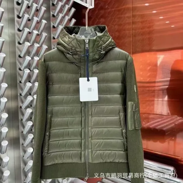 Stone Island Hybrid Down Jacket Army Green Outerwear - 1