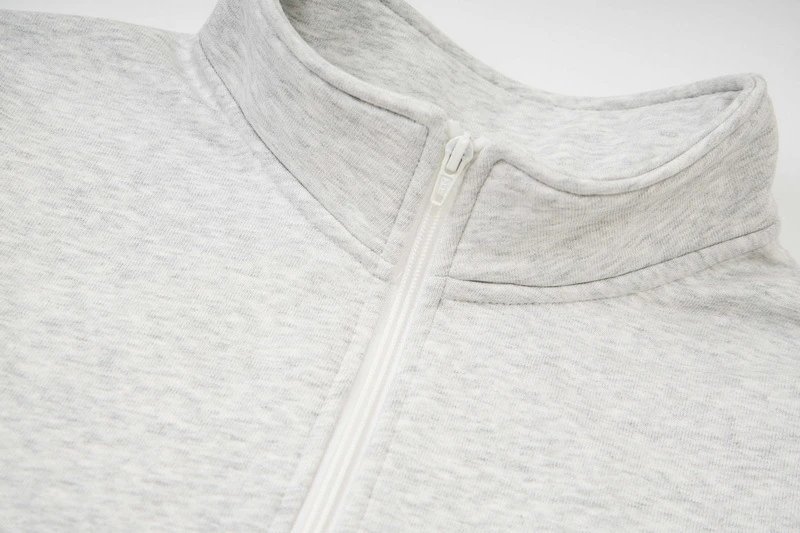 Carhartt WIP Half-Zip Sweatshirt Heather Gray Hoodie - 7