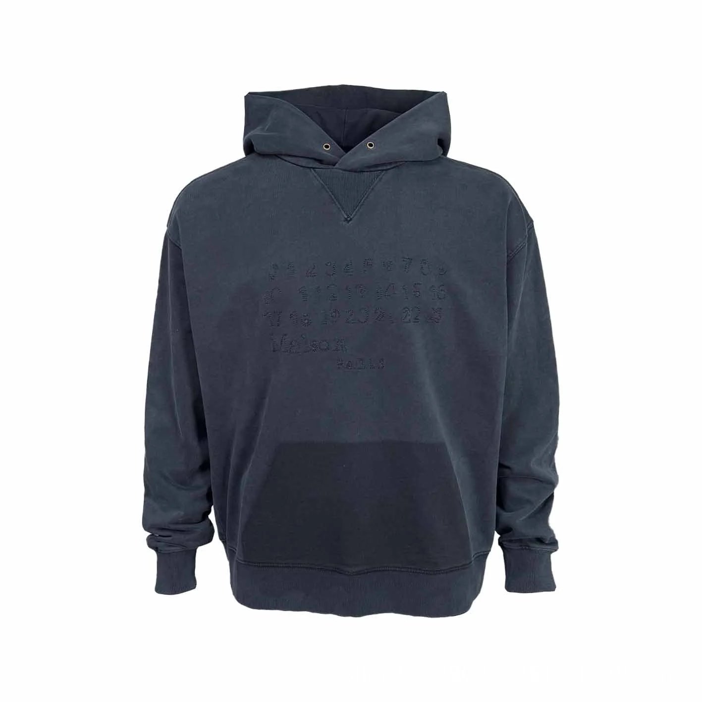Reverse Logo Hooded Washed Sweatshirt