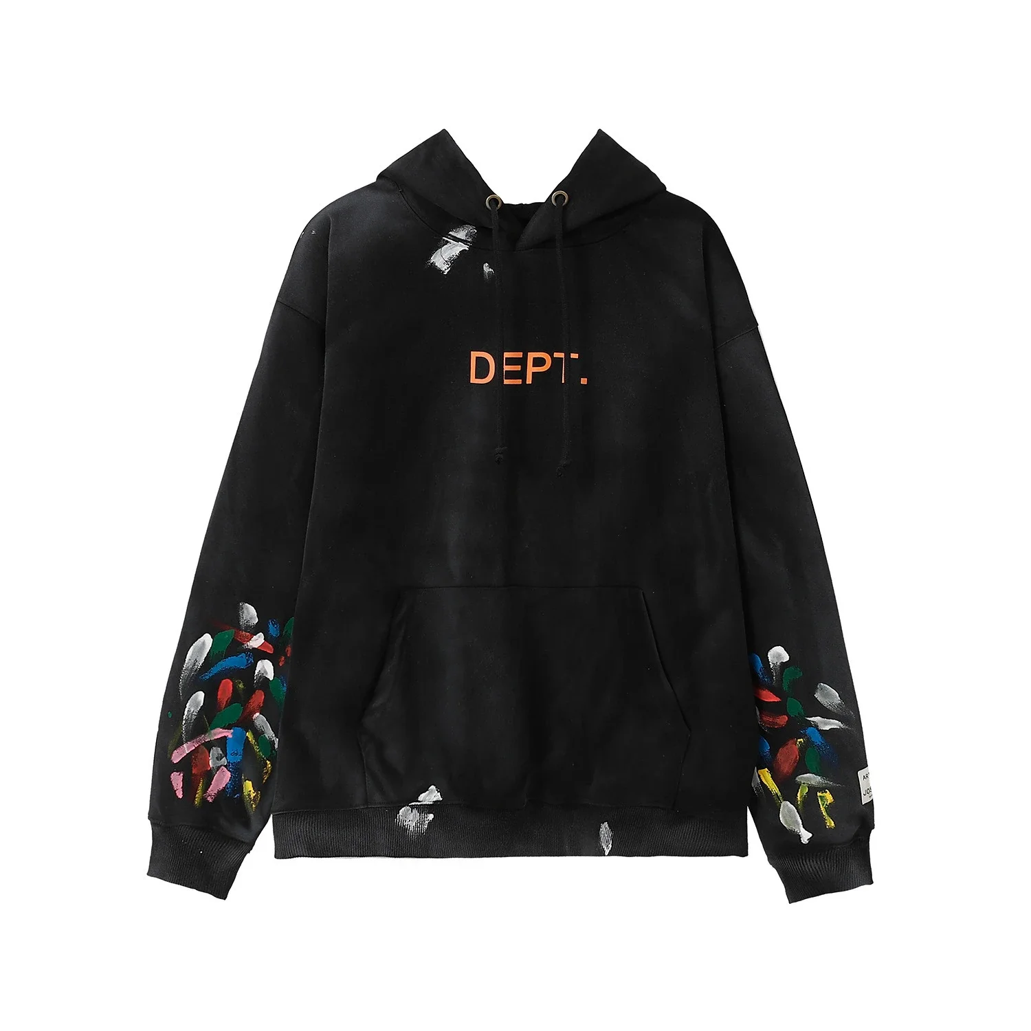 Retro distressed GD brain casual loose hooded sweatshirt for men and women with the same style hoodie