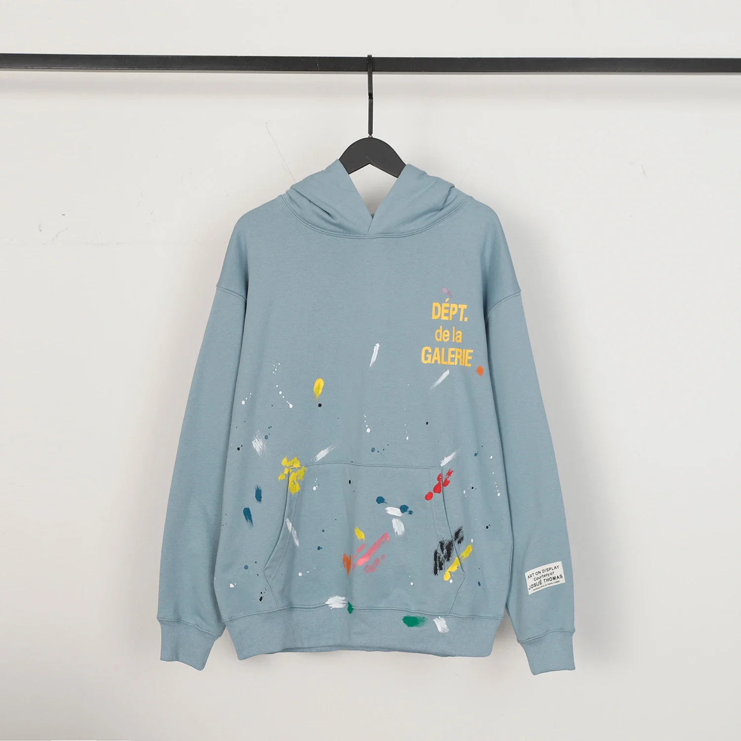 Retro distressed GD brain casual loose hooded sweatshirt for men and women with the same style hoodie
