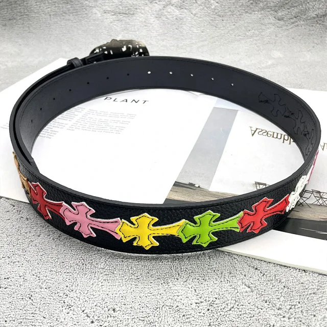Chrome Hearts Belts Cross Patch Roller Buckle Belt product detail image 7