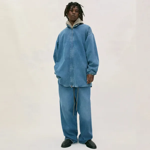 Off-White Industrial Denim Jogger Pants Blue - 27