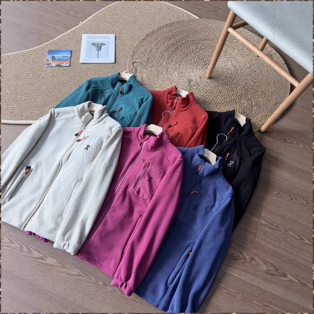 Double-sided stand-up collar warm fleece jacket, casual and versatile, same style for men and women