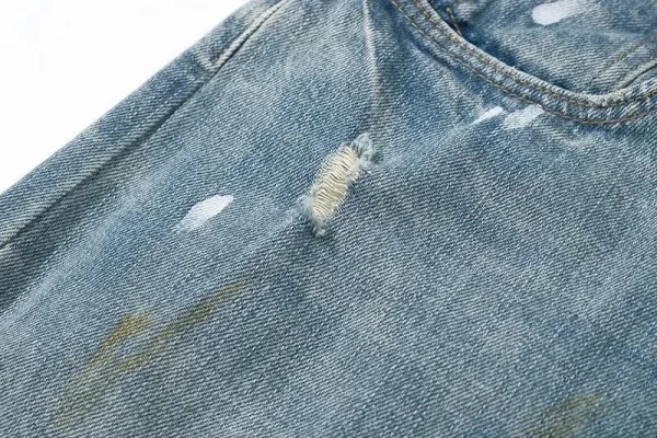 Gallery Dept. Paint-Splatter Denim Shorts Light Wash - 6