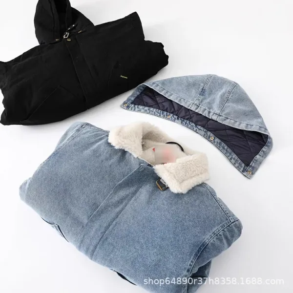 Supreme Denim Hooded Jacket Light Wash Blue Denim-Jacket - 15
