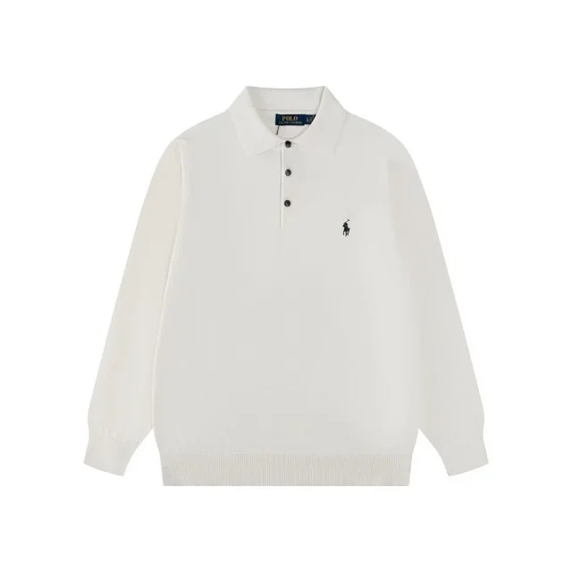 Polo Ralph Lauren Knitwear Long-Sleeve Three-Button Collar Knit Pullover product detail image 3
