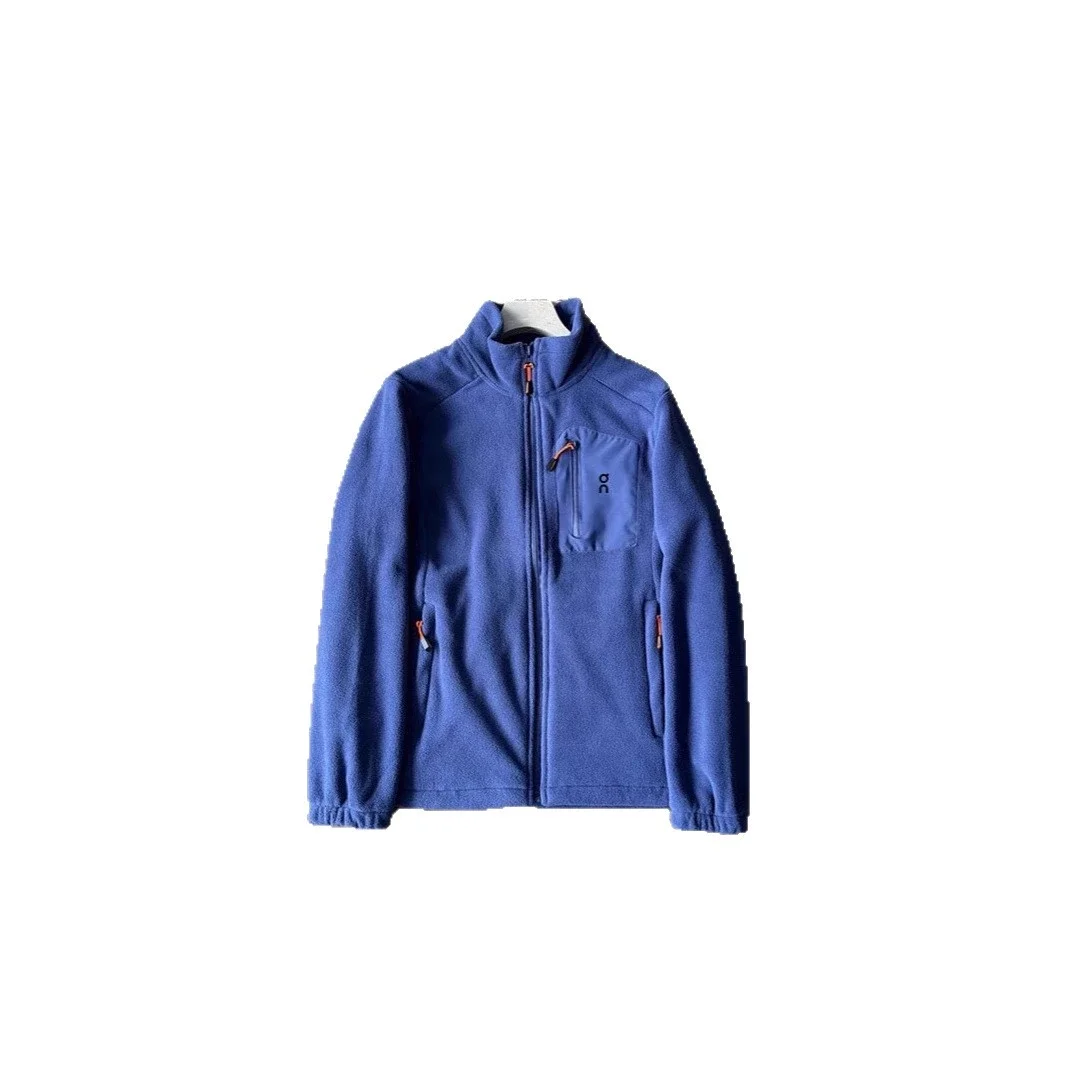 Double-sided stand-up collar warm fleece jacket, casual and versatile, same style for men and women