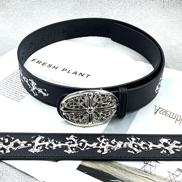Chrome Hearts Belts Cross Patch Roller Buckle Belt product detail image 18