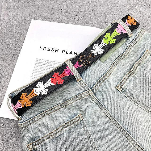 Chrome Hearts Belts Cross Patch Roller Buckle Belt product detail image 8