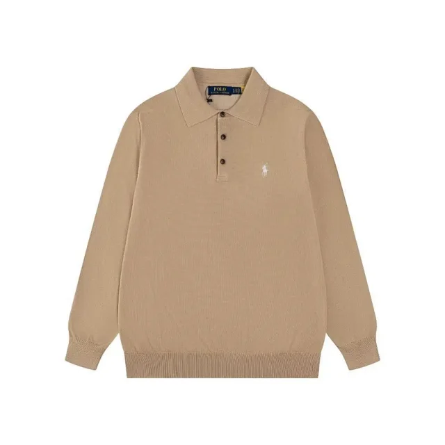 Polo Ralph Lauren Knitwear Long-Sleeve Three-Button Collar Knit Pullover product detail image 19