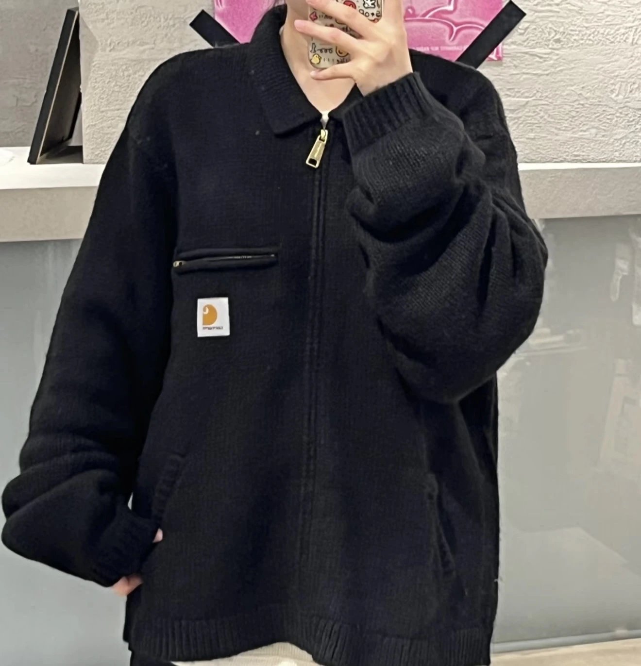 Carhartt WIP Knit Jacket Black Outerwear - 10