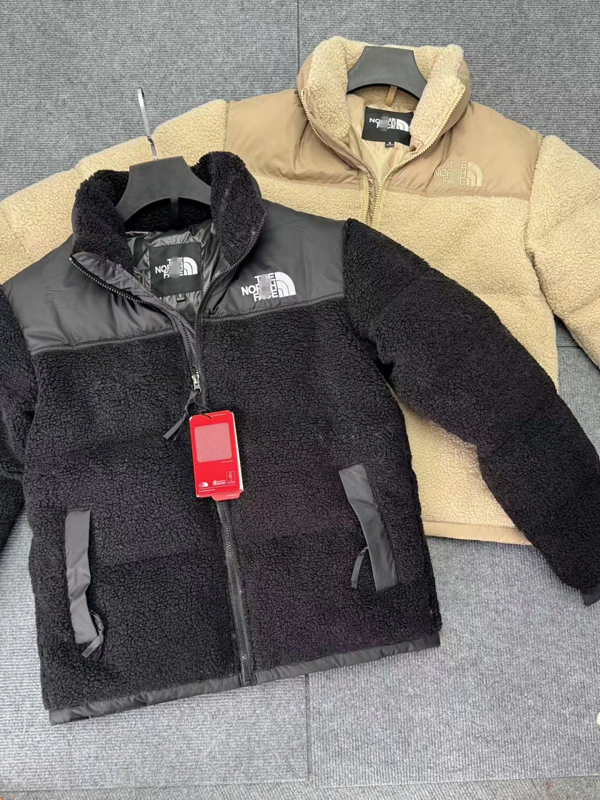 The North Face Sherpa Fleece Puffer Jacket Beige Down Jacket product detail 13 in Litbuy spreadsheet finds