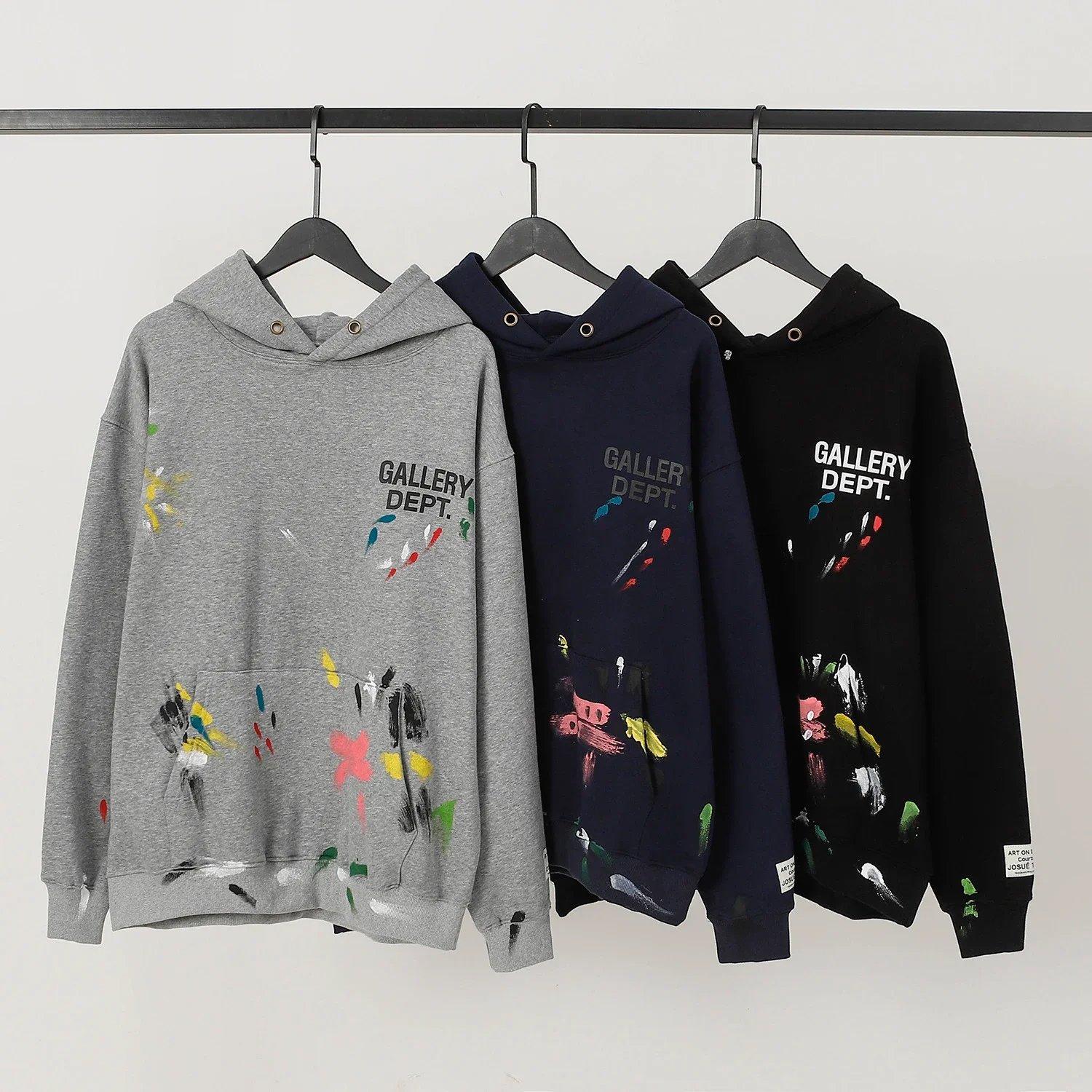 Retro distressed GD brain casual loose hooded sweatshirt for men and women with the same style hoodie