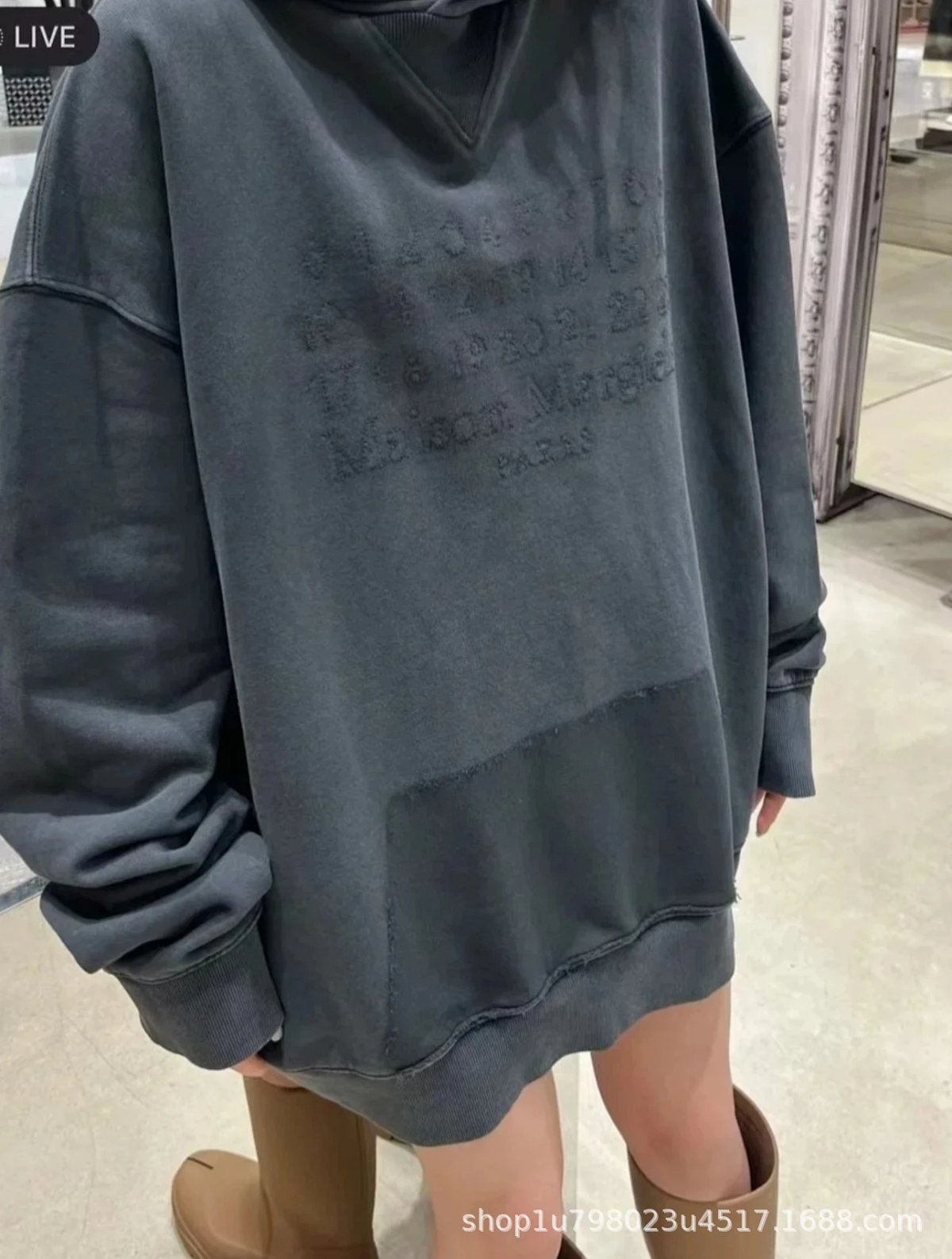 Maison Margiela Tabi Numerals Hoodie Dark Gray product detail 26 in Litbuy spreadsheet finds