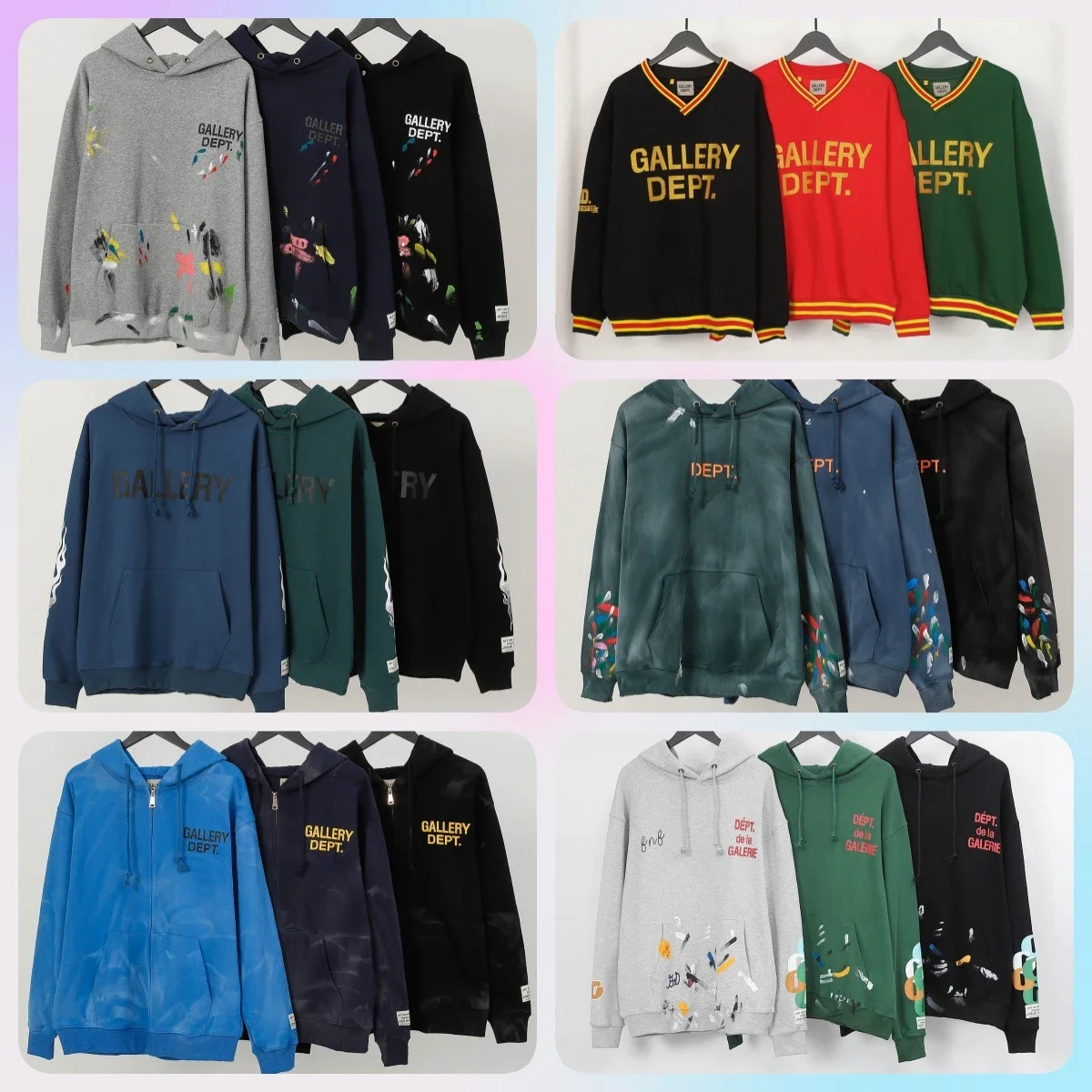 Retro distressed GD brain casual loose hooded sweatshirt for men and women with the same style hoodie