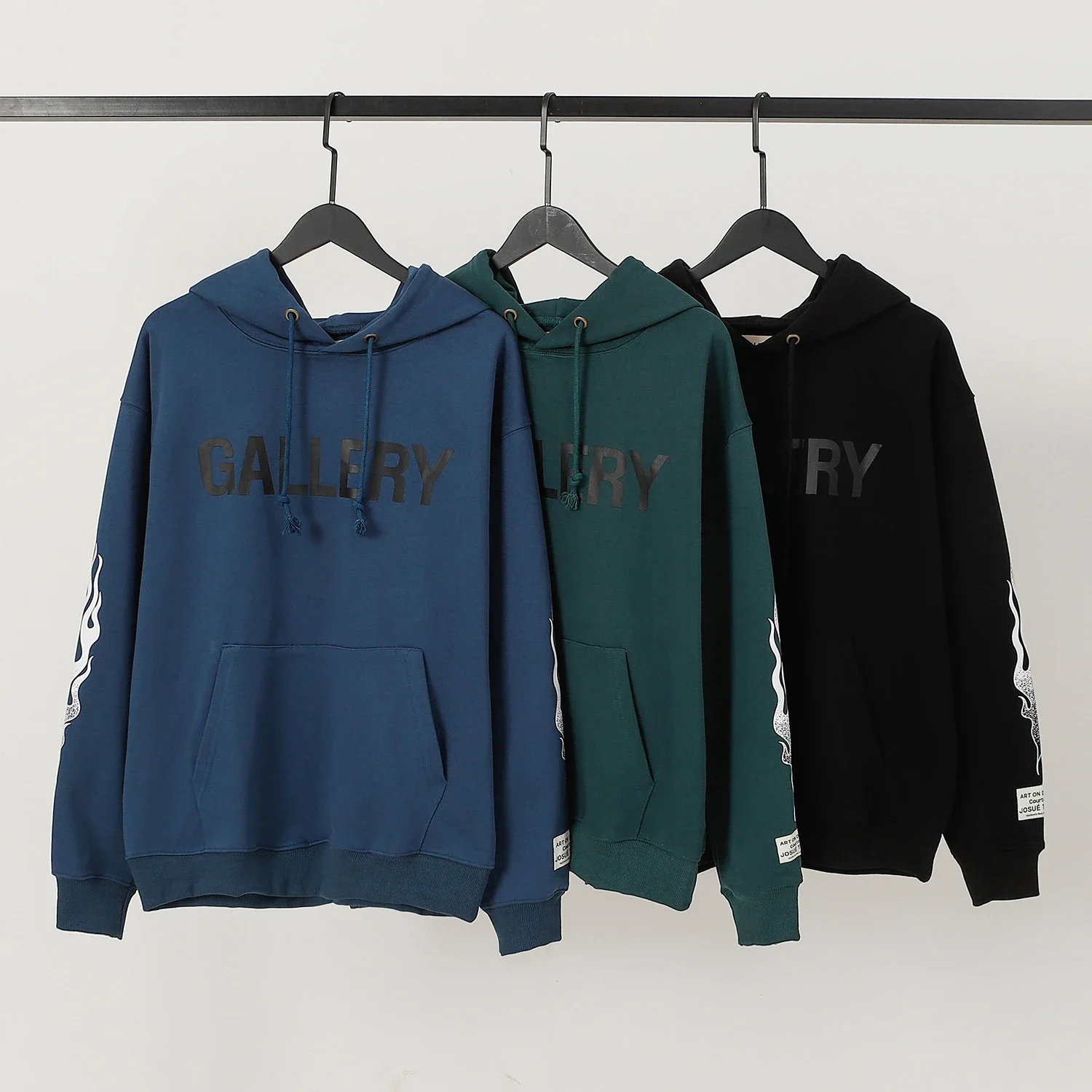 Retro distressed GD brain casual loose hooded sweatshirt for men and women with the same style hoodie