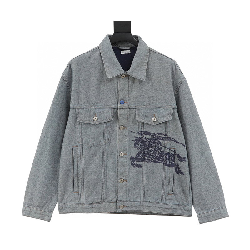 Burberry Horse Print Denim Jacket