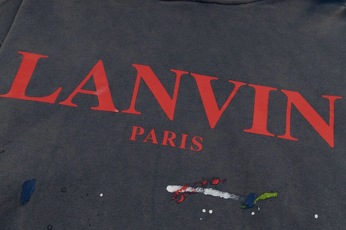 Lanvin x Josué Art On Court Paint Splatter Hoodie Gray product detail 25 in Litbuy spreadsheet finds