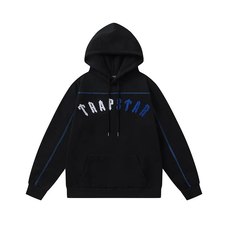 Gradient letter tiger head embroidery hooded sweatshirt + long pants sports suit product image