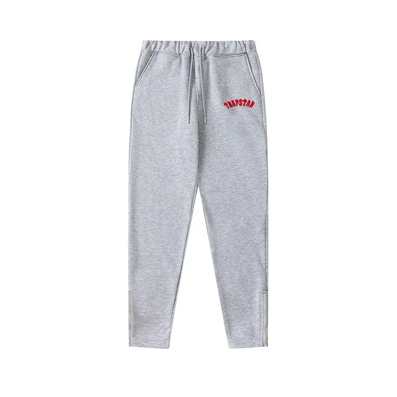 Gradient letter tiger head embroidery hooded sweatshirt + long pants sports suit