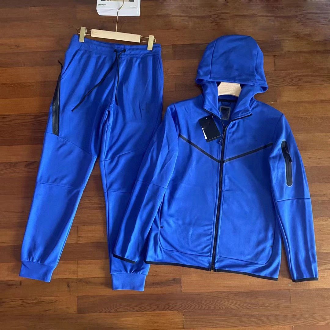 Nike Tech Fleece Windrunner Hoodie and Sweatpants Set Gray/Black Tracksuit - 9