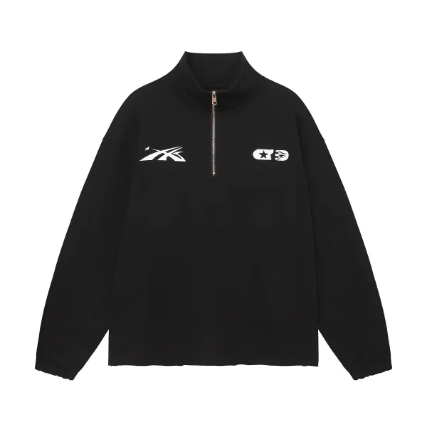 Hell Reach Your Inner Peace Half-Zip Pullover Black Hoodie - 12