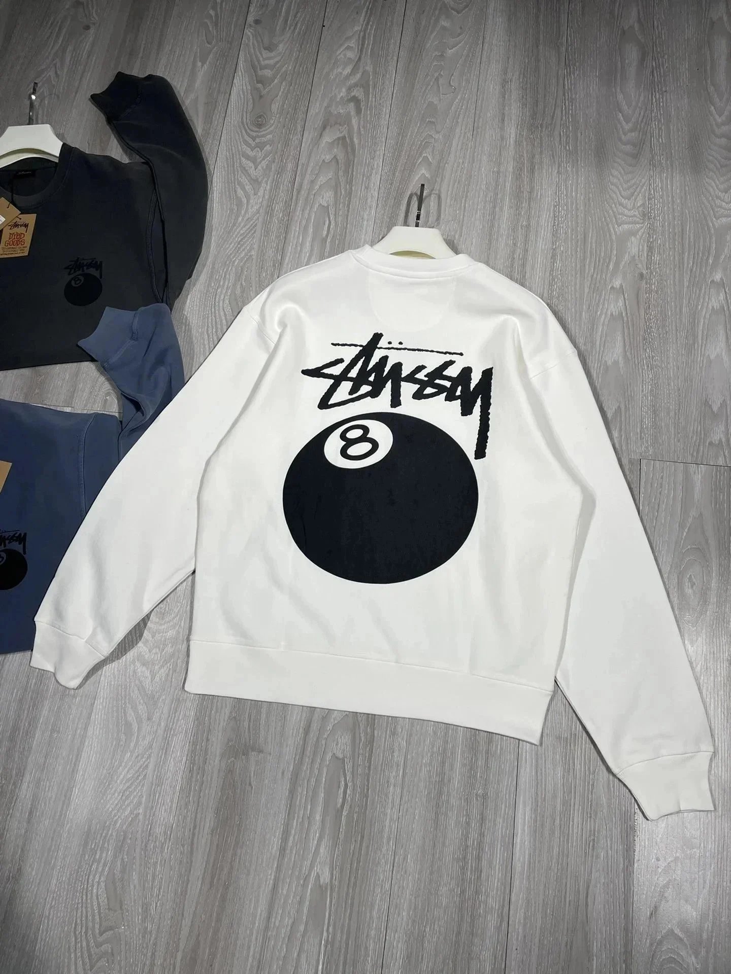 Stussy Distressed Crew Neck Sweatshirt