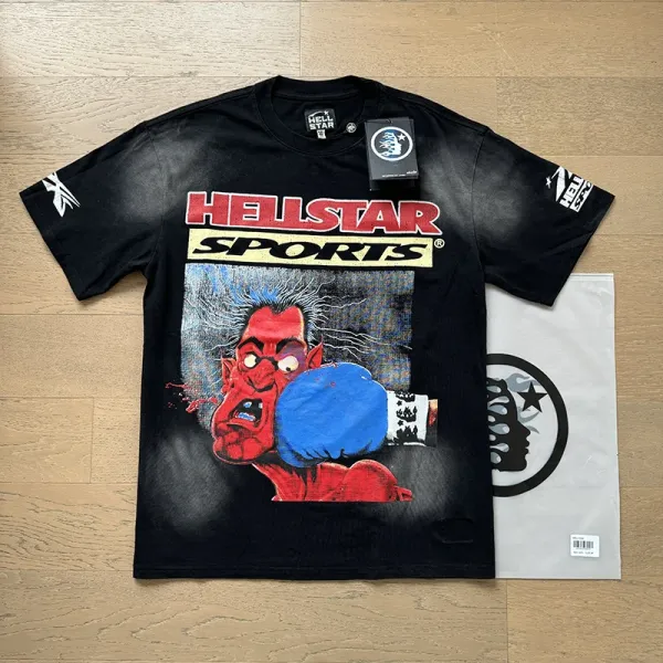 Hellstar Sports Bigger Than Satan Graphic T-Shirt Black - 10