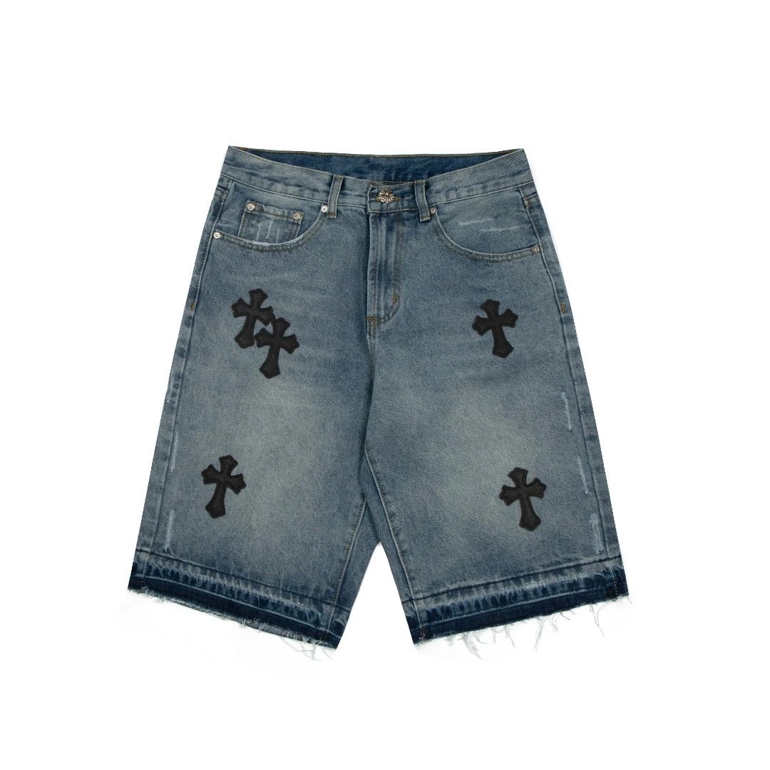 Unbranded Shorts Denim with Cross Appliqué — Image 4