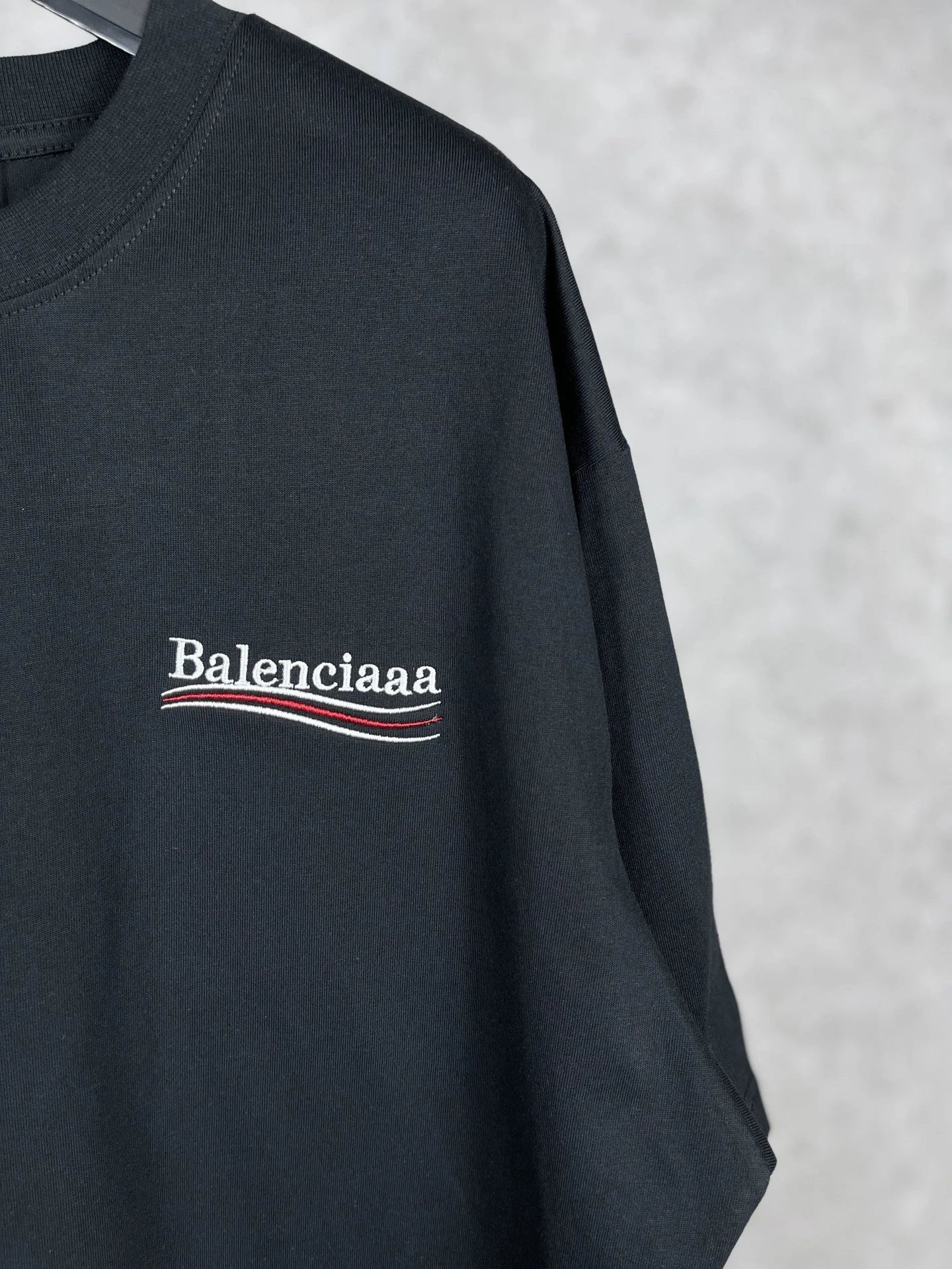 Balenciaga Logo Wave T-Shirt Khaki - 7