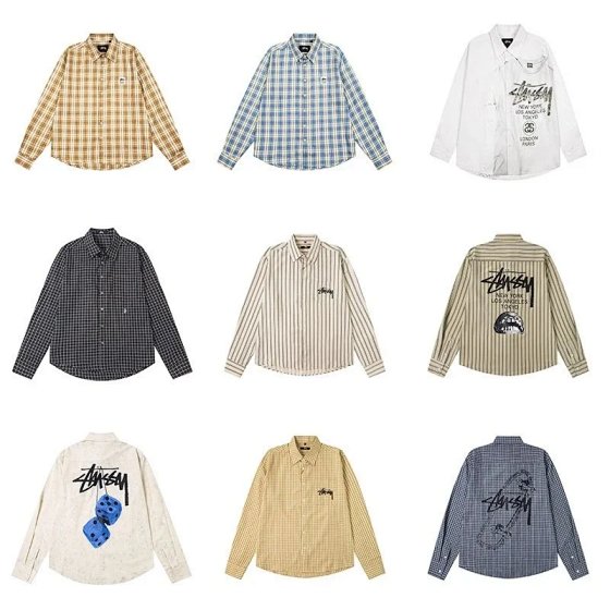 Long-Sleeve Plaid Print Blouse Loose Fit Casual Campus Style Shirt