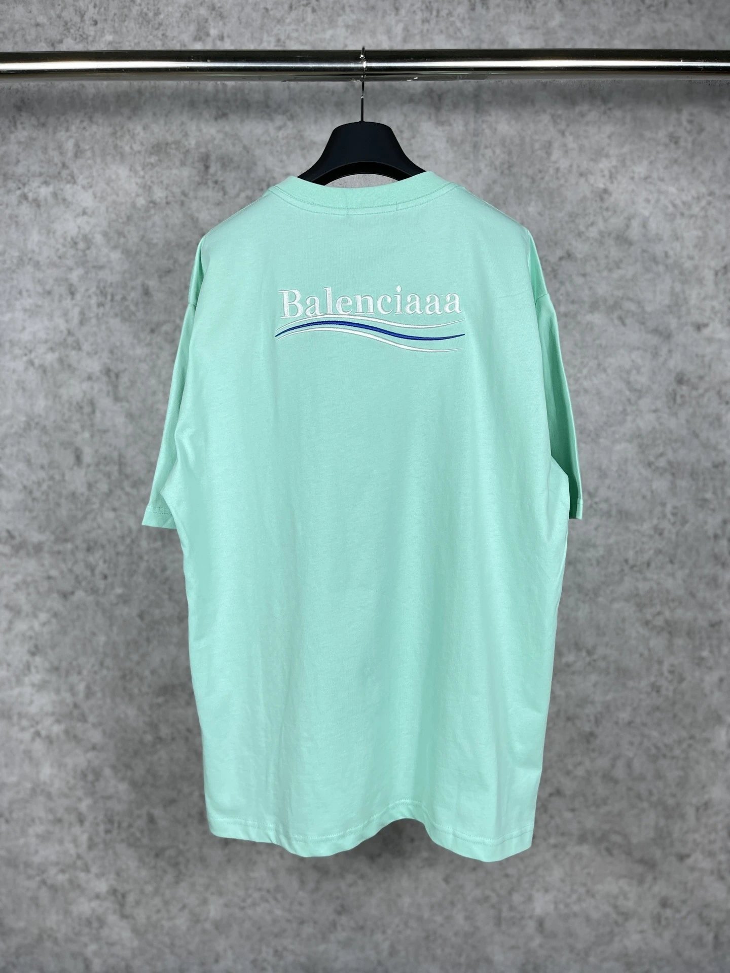 Balenciaga Logo Wave T-Shirt Khaki - 16
