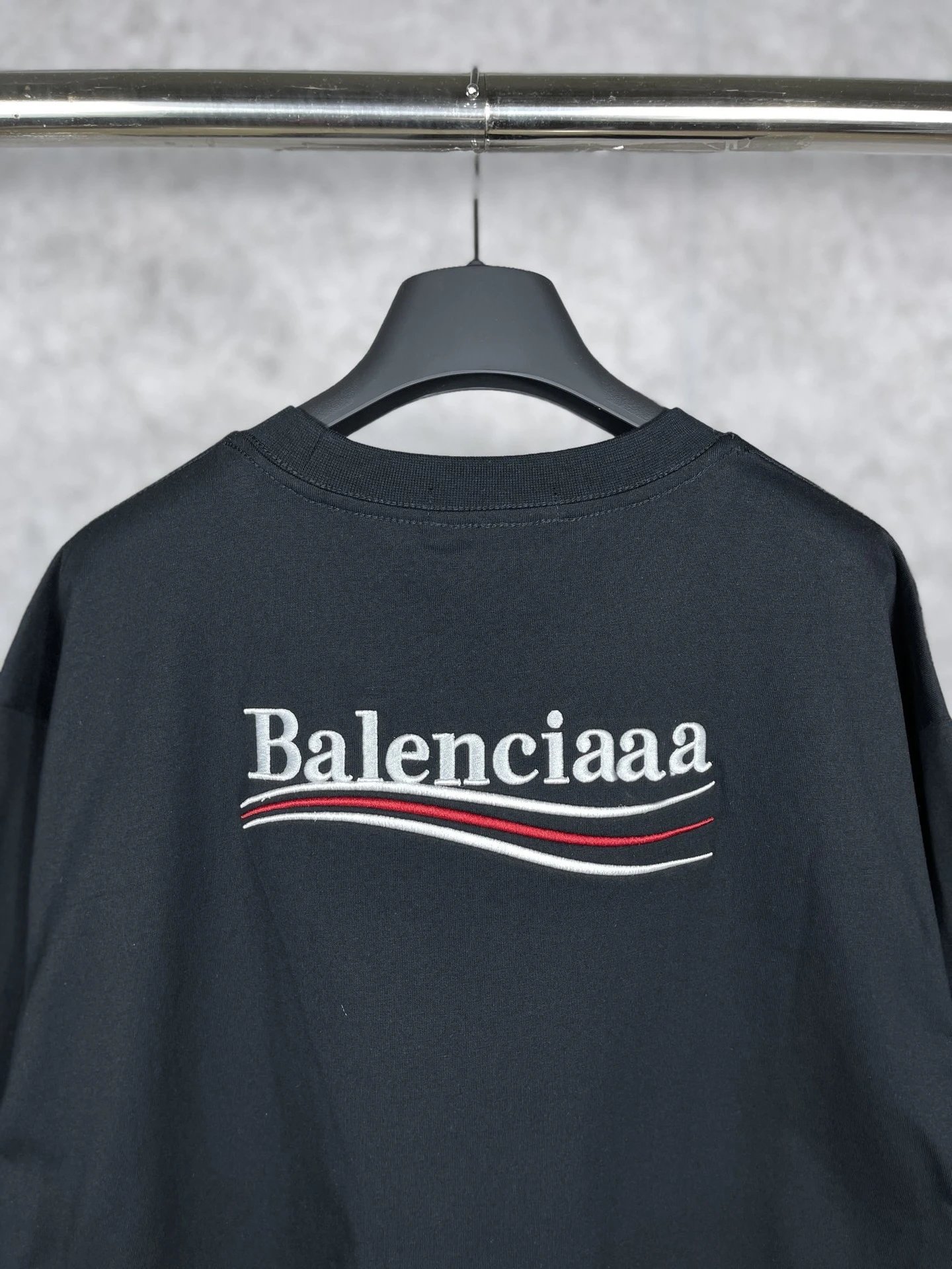 Balenciaga Logo Wave T-Shirt Khaki - 9