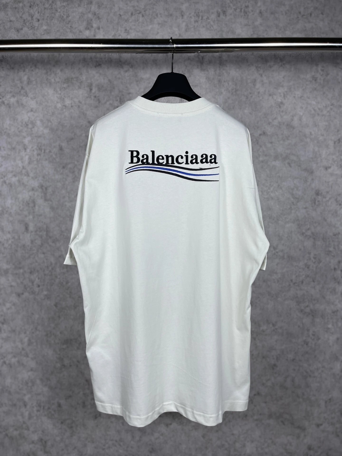 Balenciaga Logo Wave T-Shirt Khaki - 20