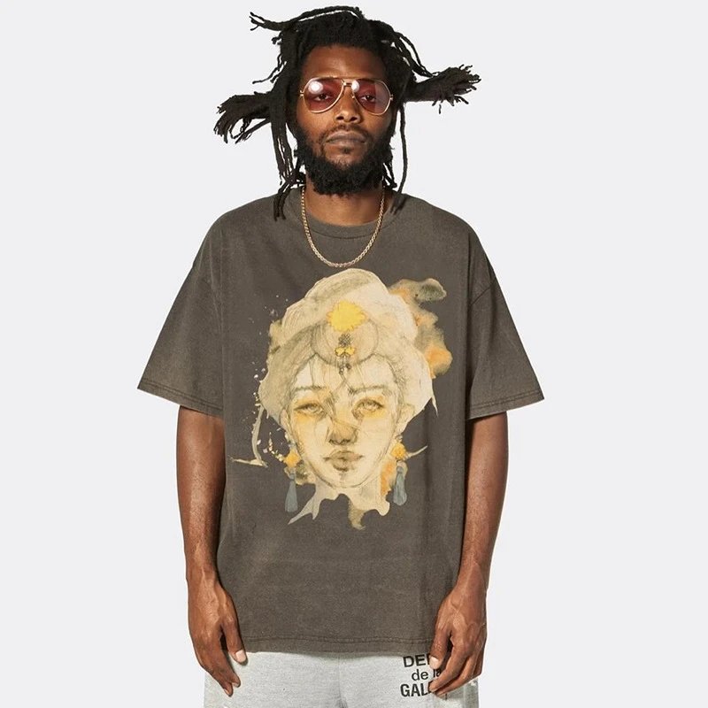Vintage Deity Print T-Shirt