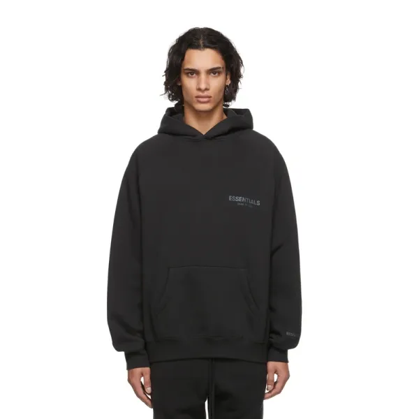 Fear of God Essentials Black Classic Hoodie - 17