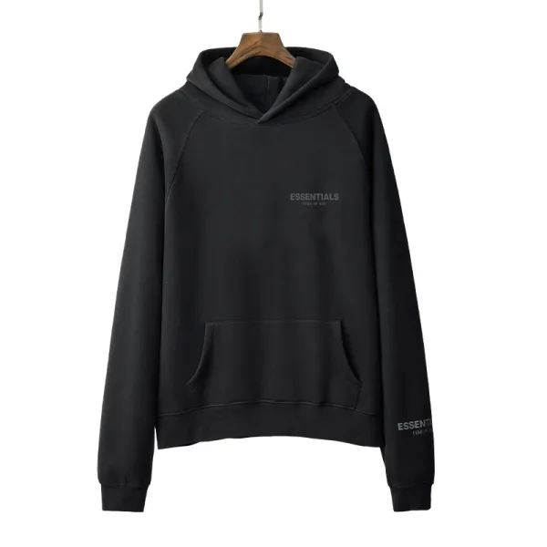 Fear of God Essentials Black Classic Hoodie - 1