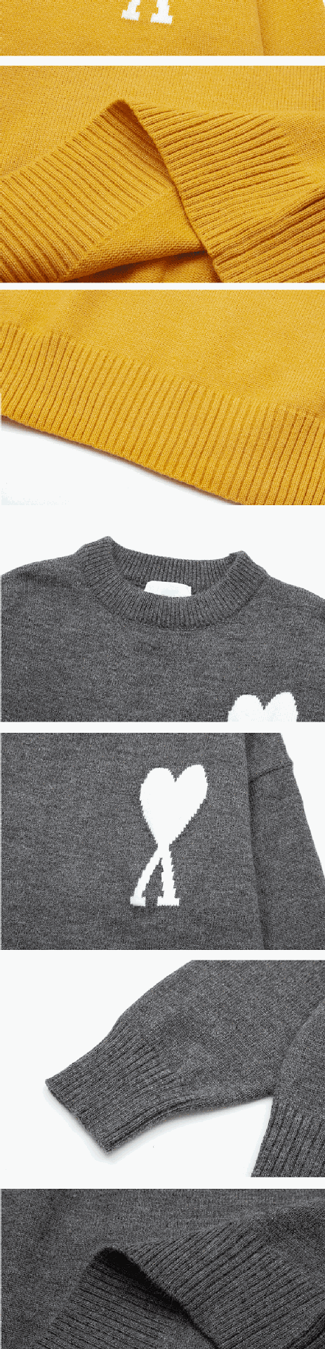 Comme des Garçons Play Heart Logo Knit Sweater Light Blue product detail 3 in Litbuy spreadsheet finds