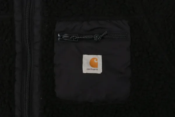 Carhartt WIP Cht 24Fw Small Logo Sherpa Fleece Jacket Black - 9