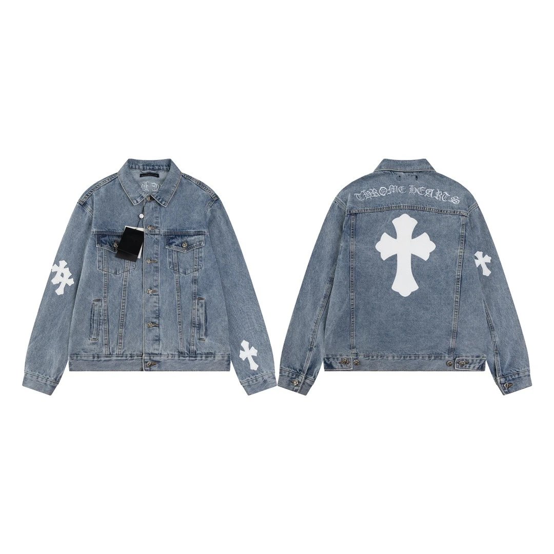 Chrome Hearts Denim Jacket with Cross Design photo 2