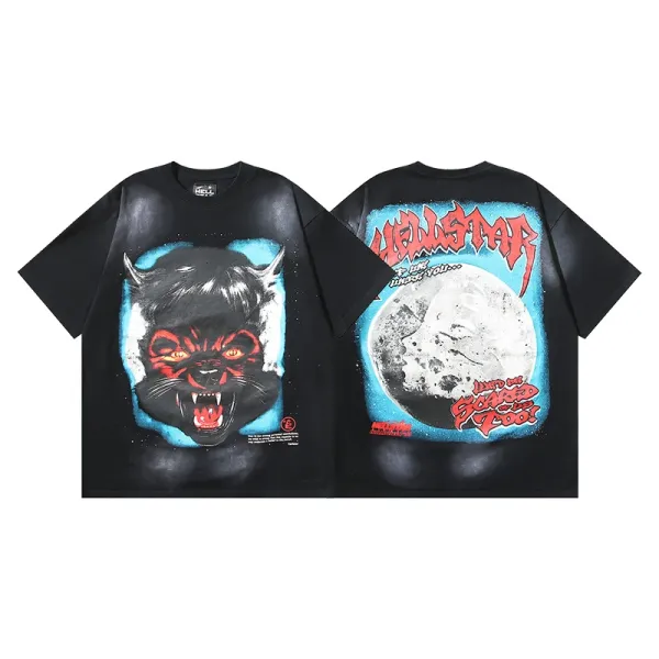 Hellstar Sports Bigger Than Satan Graphic T-Shirt Black - 9
