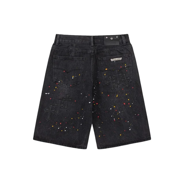 Unbranded Shorts Denim with Cross Appliqué product detail image 3
