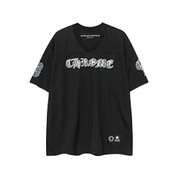 thumbnail for CH Mesh Flower Arm Cross Print Couple Long Sleeve T-Shirt Sweatpants