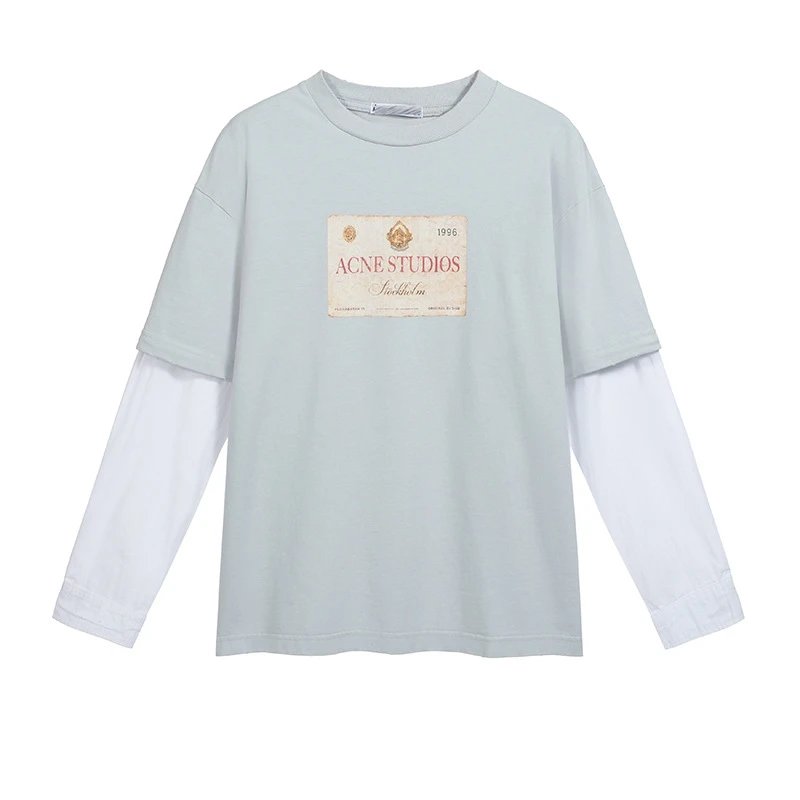 Acne Studios Layered Long-Sleeve T-Shirt in Mint Green - 3