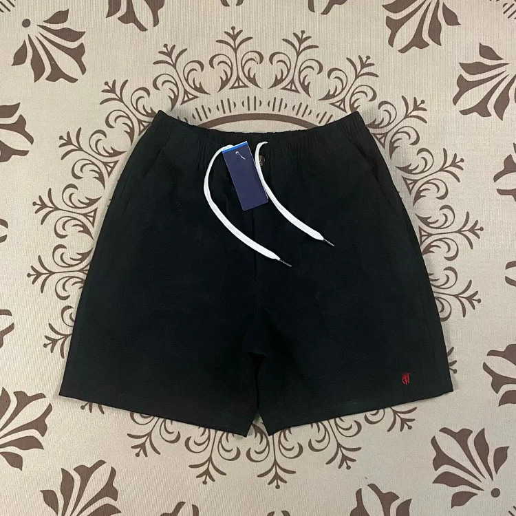 RL pony label pure cotton zipper summer loose wide-leg pants casual breathable elastic waist shorts(pic3) RL pony label pure cotton zipper summer loose wide-leg pants casual breathable elastic waist shorts