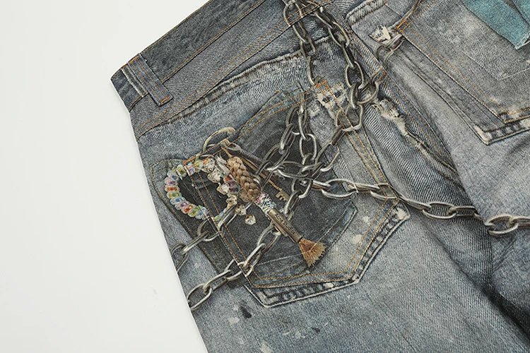 Design Distressed Acid Wash Wide-Leg Jeans product detail 22 in Litbuy spreadsheet finds