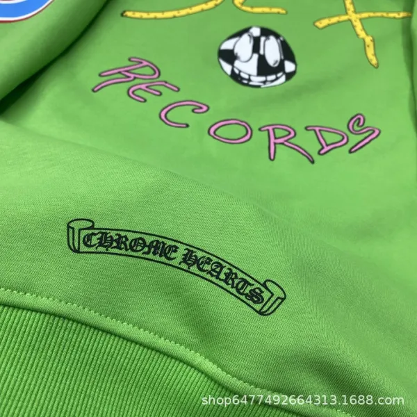 Chrome Hearts x SEX Records Green Graphic Hoodie - 6